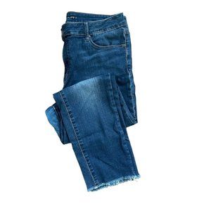 Tahari Womens Five Pocket Jean Blue Rinse Stretch 14/32